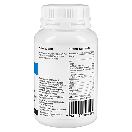 Krillöl Kapseln, Nutrition Facts