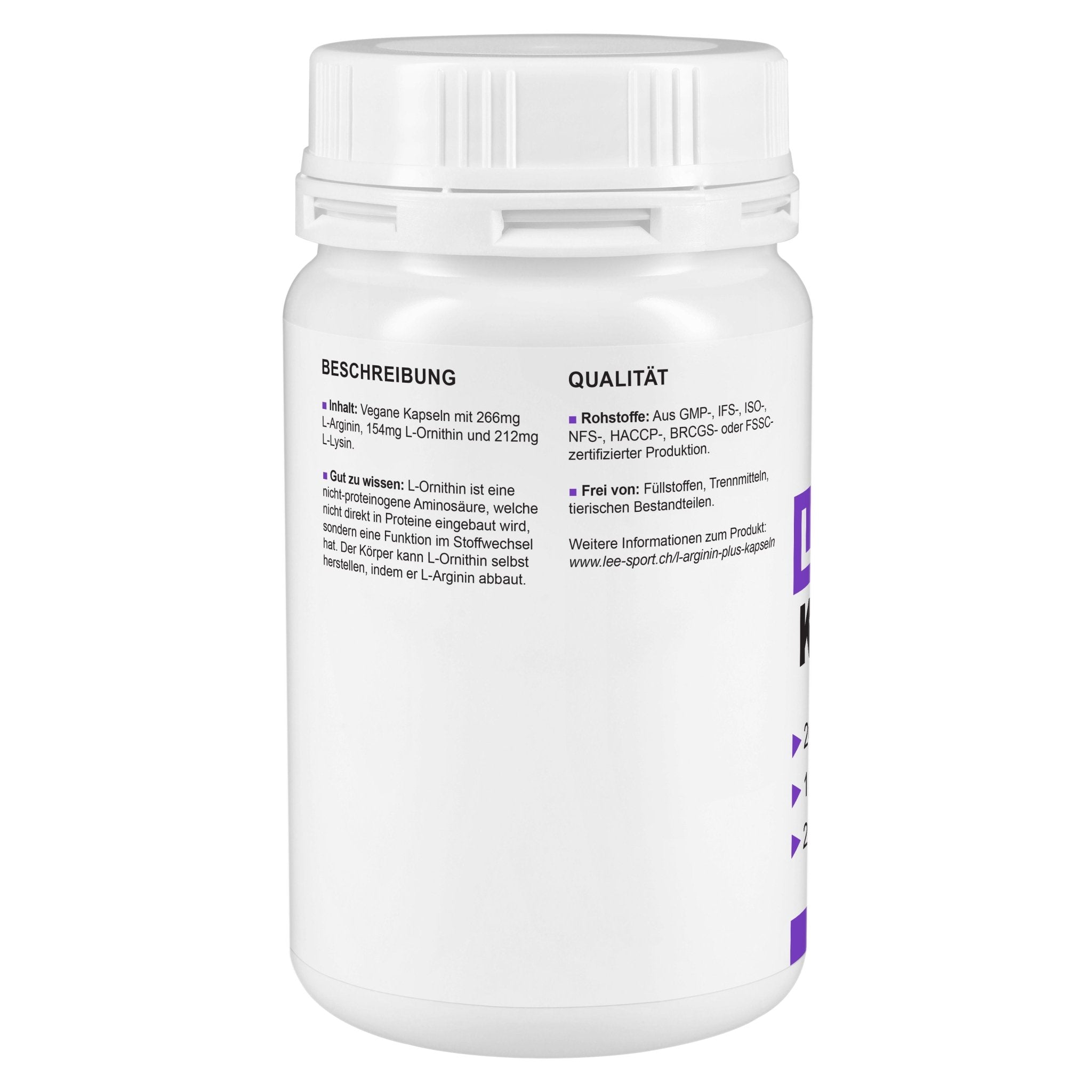 L-Arginin Plus Kapseln, Beschreibung