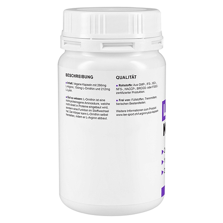 L-Arginin Plus Kapseln, Beschreibung