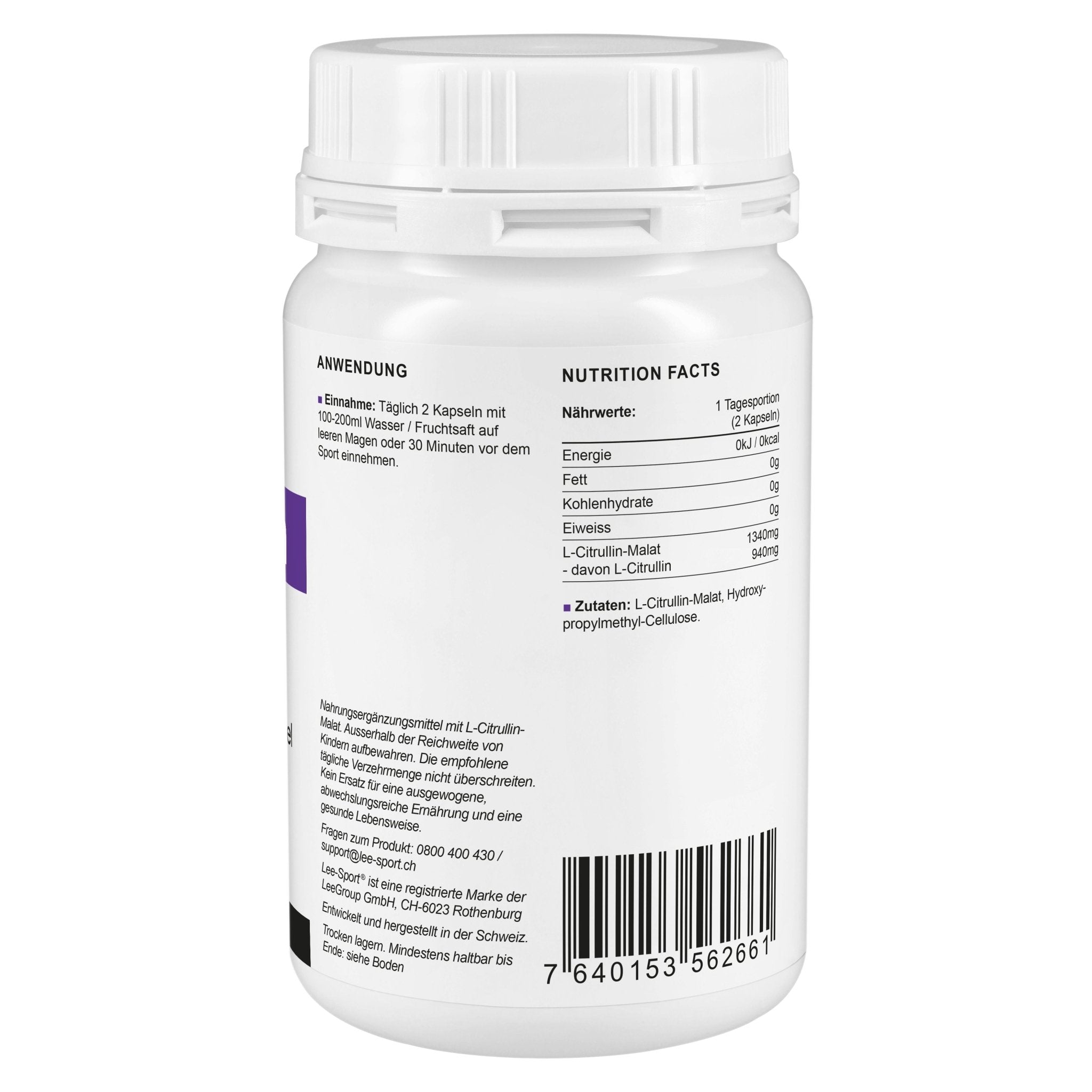 L-Citrullin Kapseln, Nutrition Facts