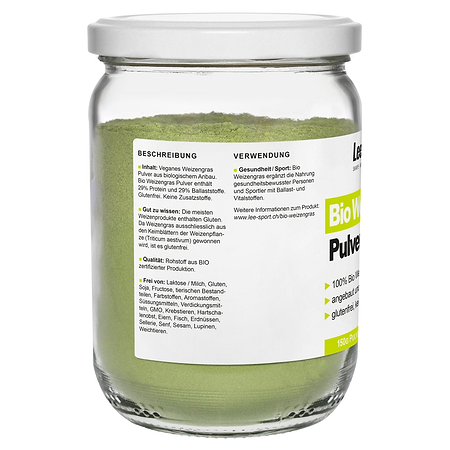 Bio Weizengras Pulver, Beschreibung