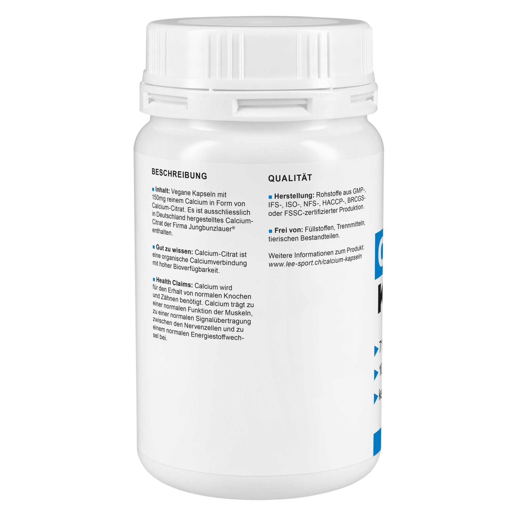 Calcium Kapseln, Beschreibung