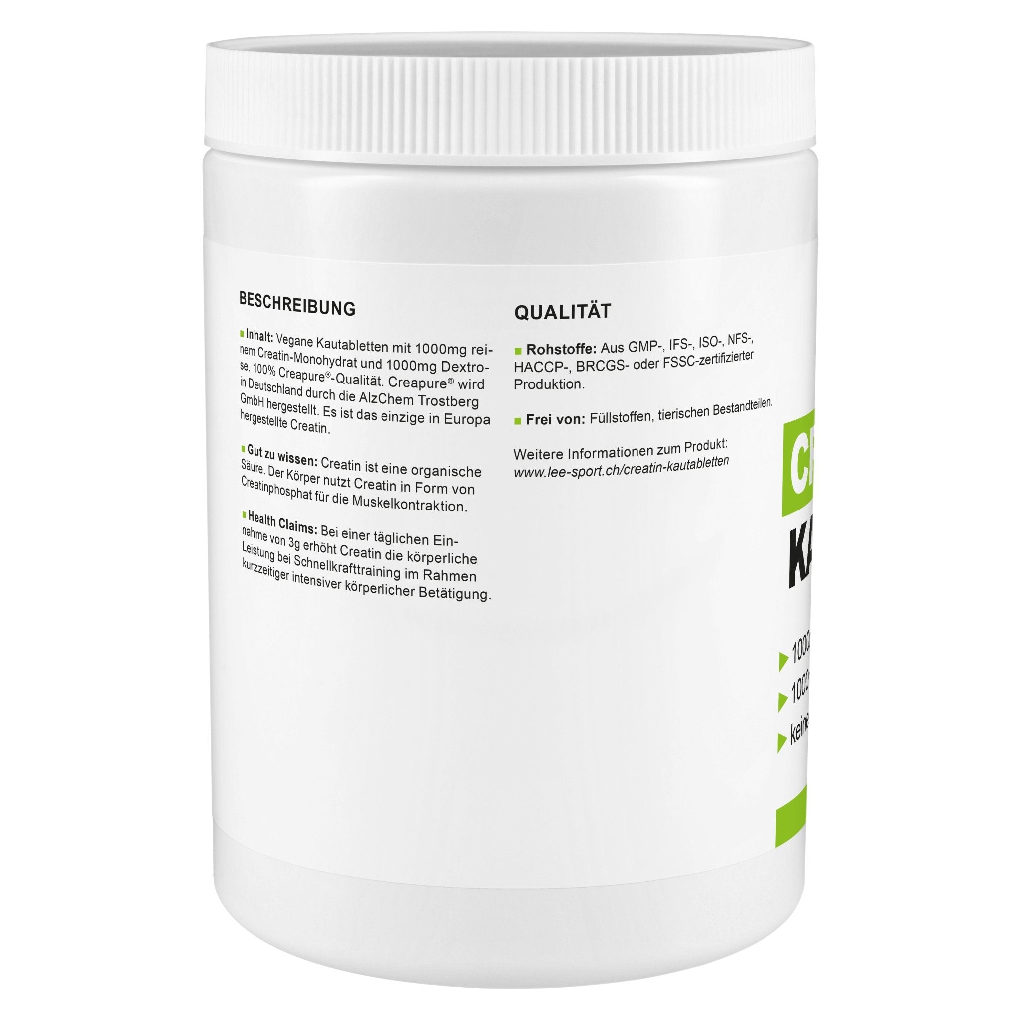 Creatin Kautabletten, Beschreibung