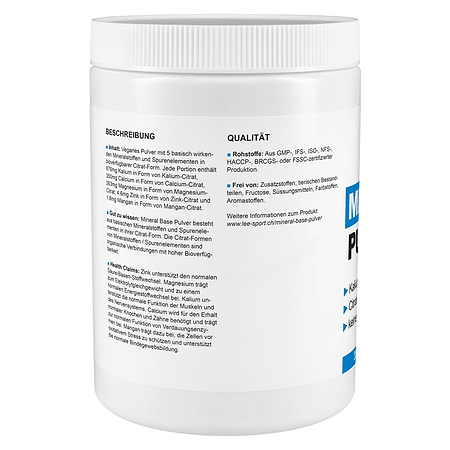 Mineral Base Pulver, Beschreibung