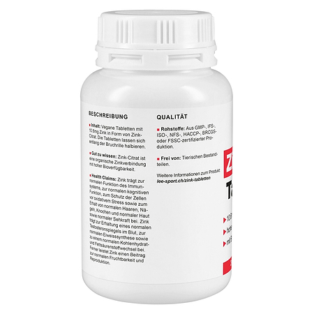 Zink Tabletten, Beschreibung