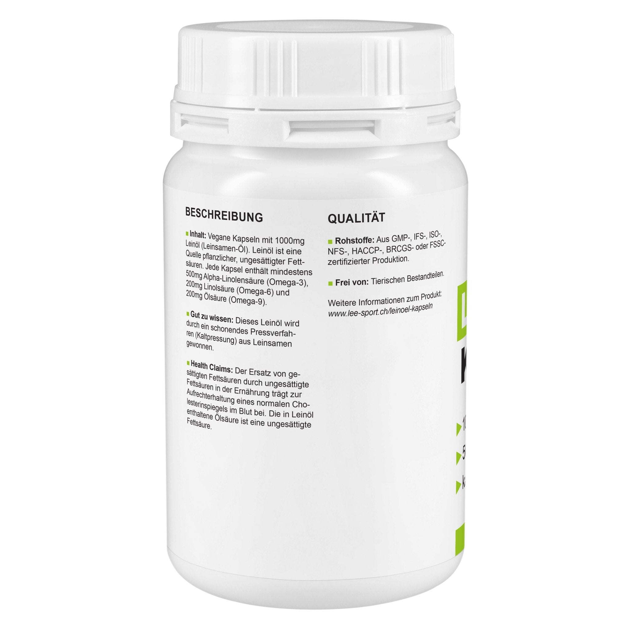 Leinöl Kapseln, Beschreibung