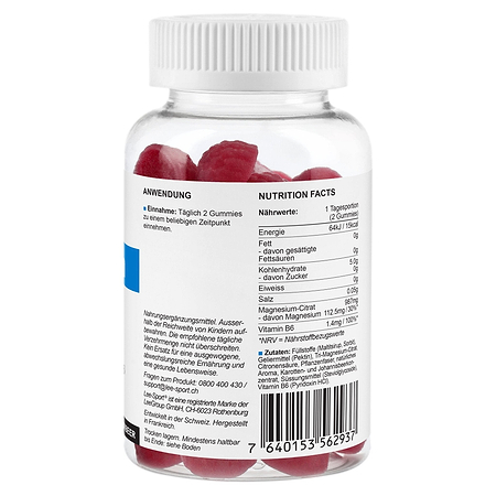 Magnesium Gummies, Nutrition Facts