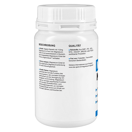 Magnesium Kapseln, Beschreibung