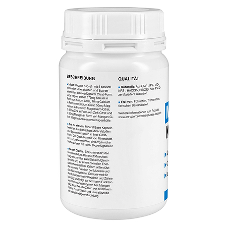 Mineral Base Kapseln, Beschreibung