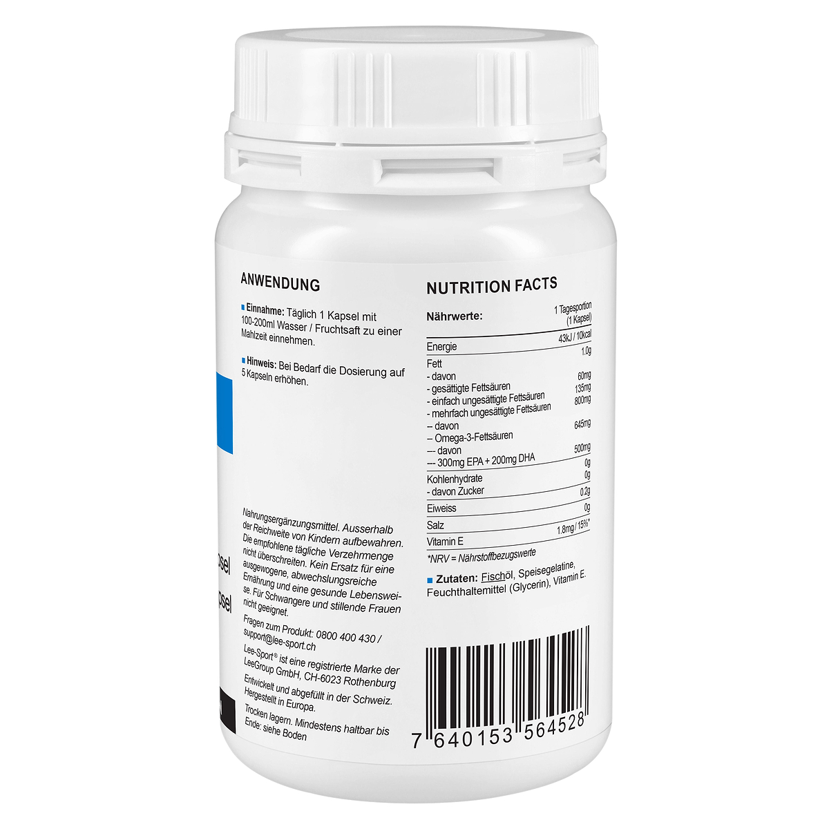 Omega 3 Kapseln, Nutrition Facts