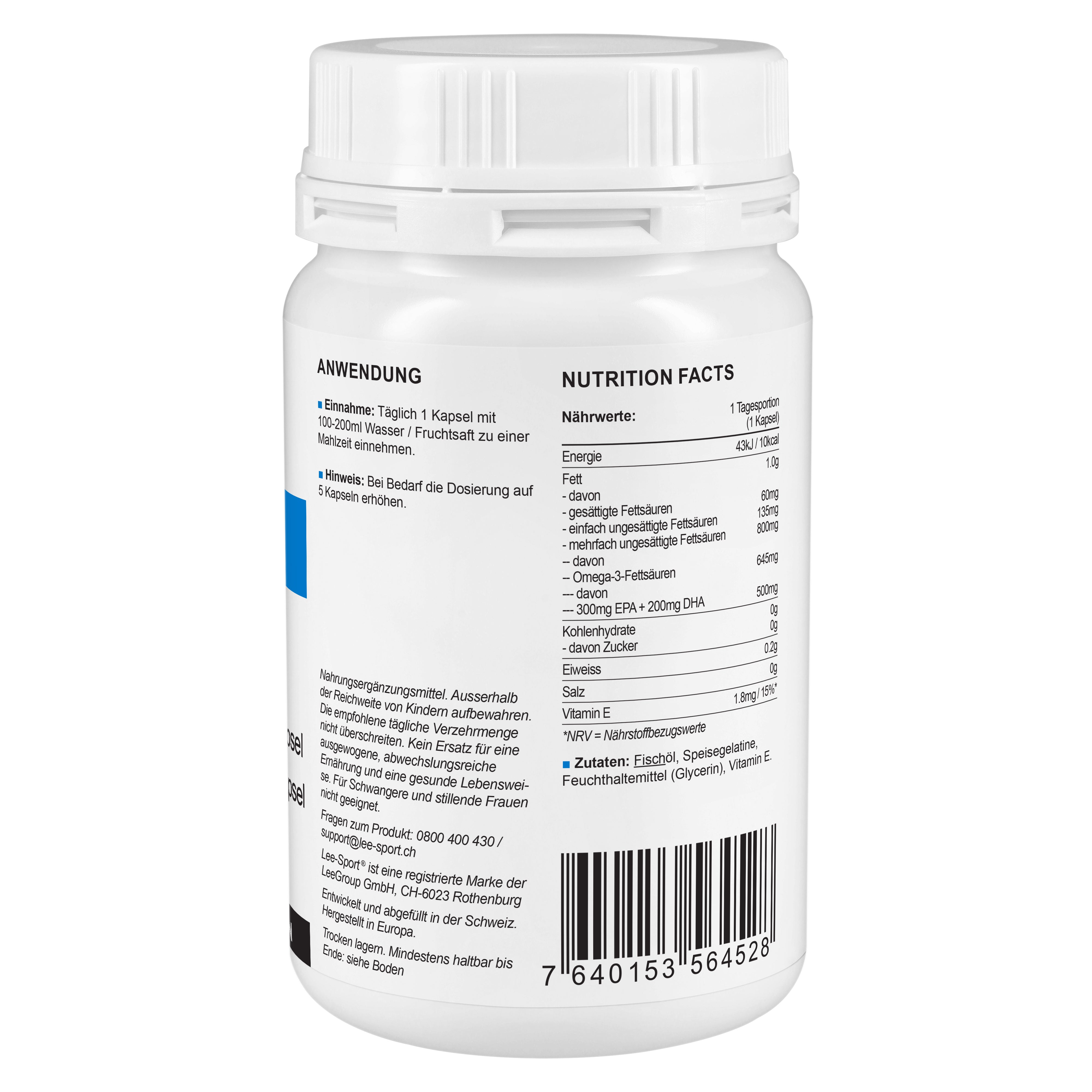 Omega 3 Kapseln, Nutrition Facts