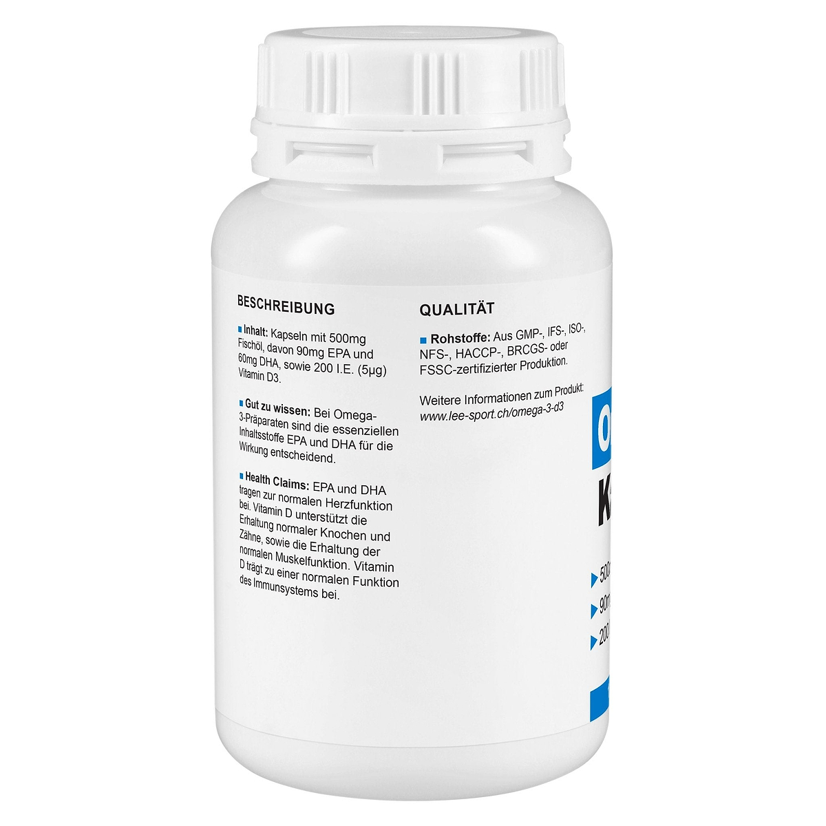 Lee-Sport Omega 3 D3 Kapseln Beschreibung