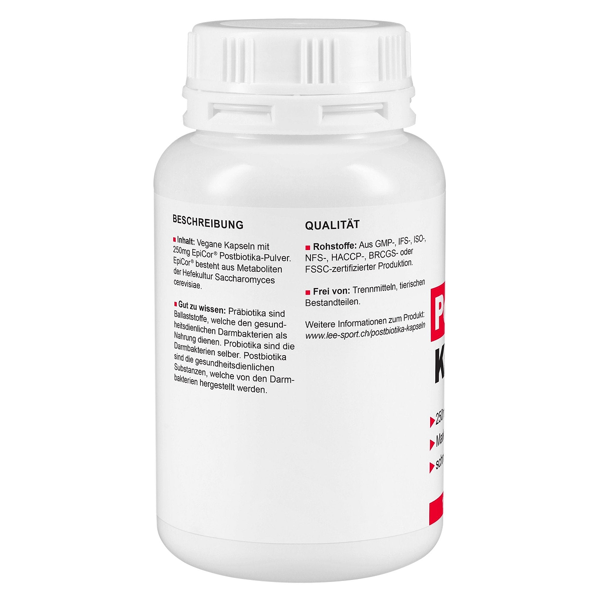 Postbiotika Kapseln, Beschreibung