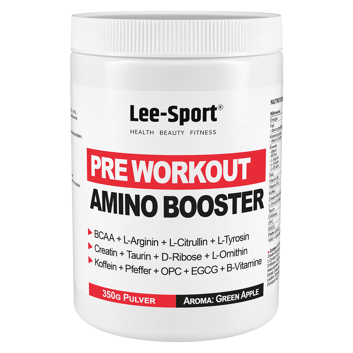 Pre Workout Amino Booster Green Apple
