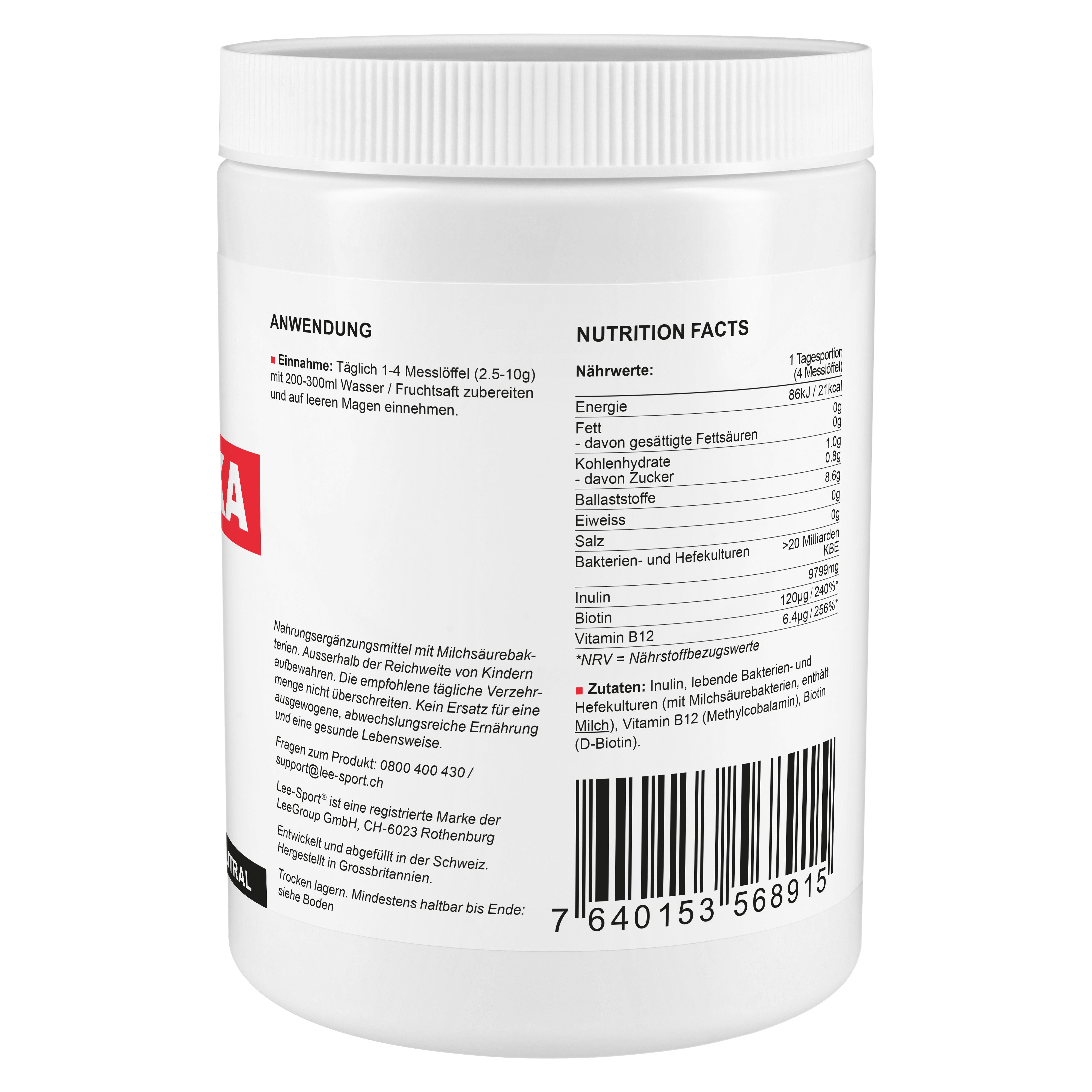 Probiotika Pulver, Nutrition Facts