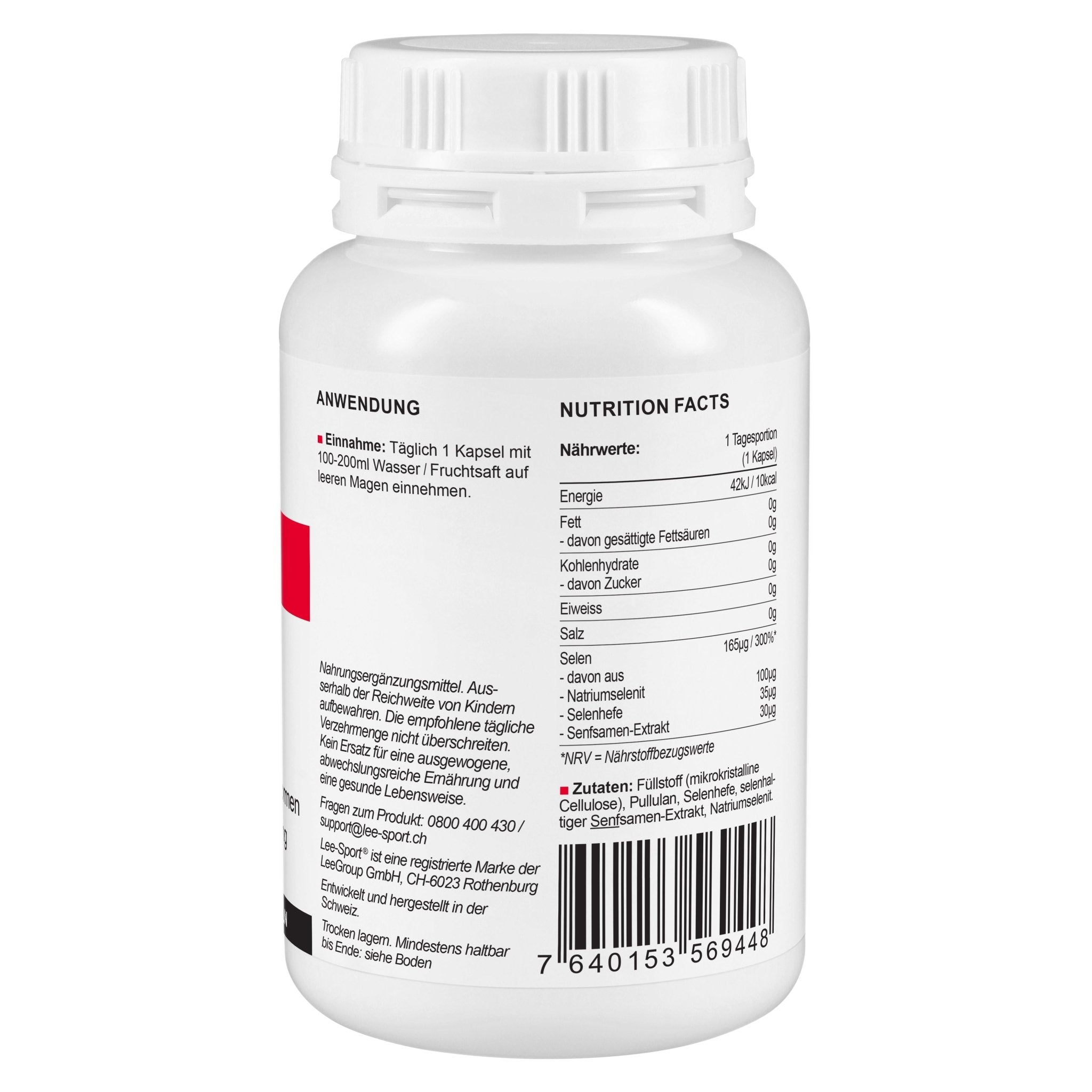 Selen Kapseln, Nutrition Facts