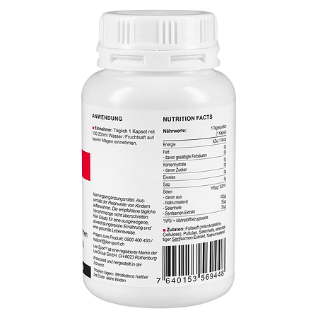 Selen Kapseln, Nutrition Facts