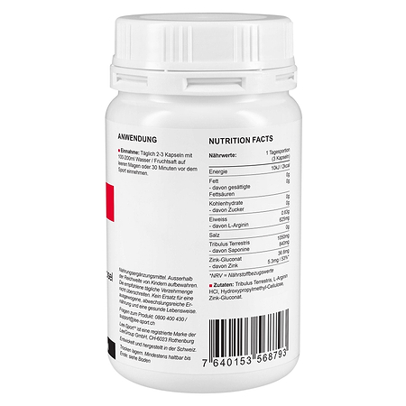 Tribulus L-Arginin, Nutrition Facts