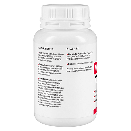 Vitamin B12 Tabletten, Beschreibung