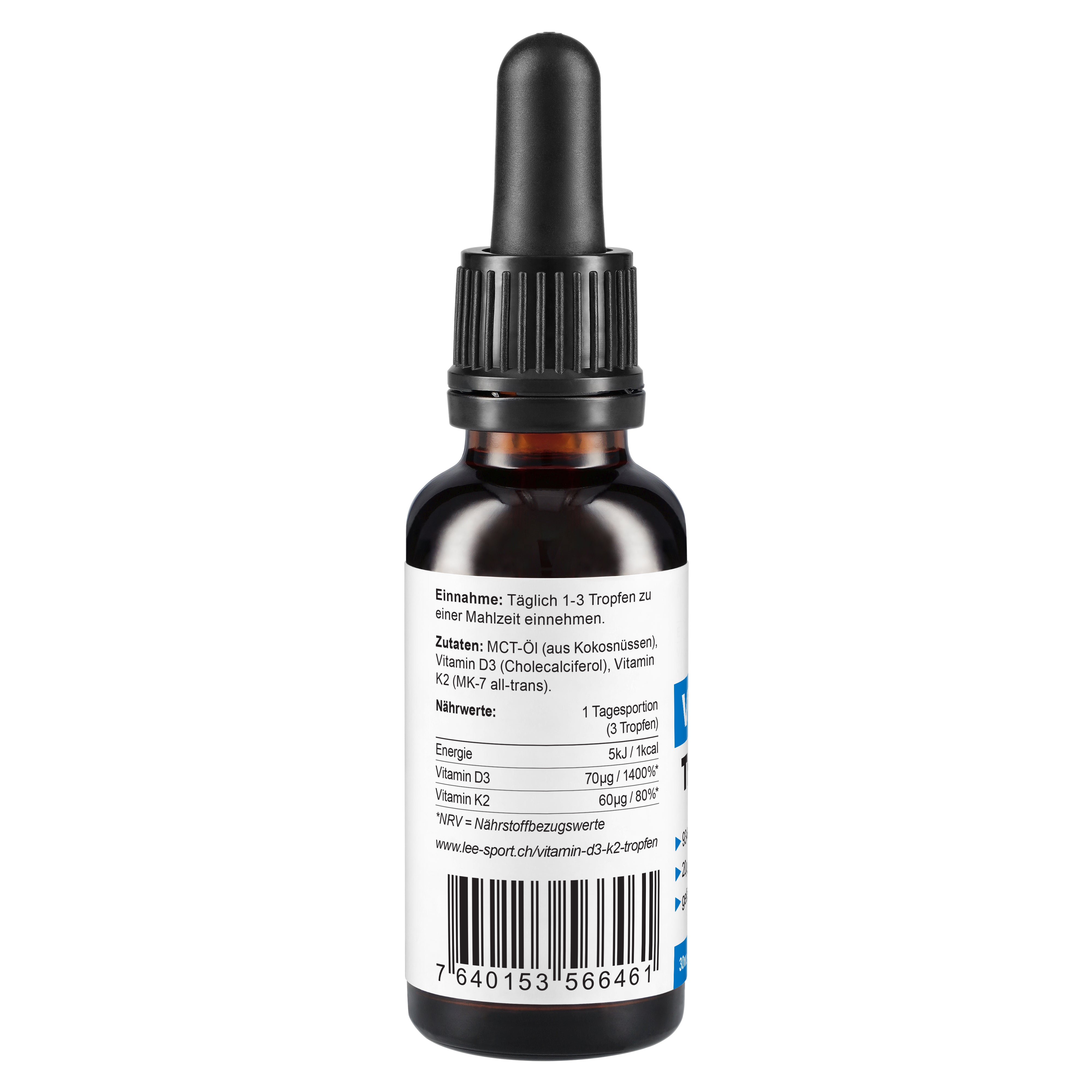 Vitamin D3 + K2 Tropfen, Nutrition Facts