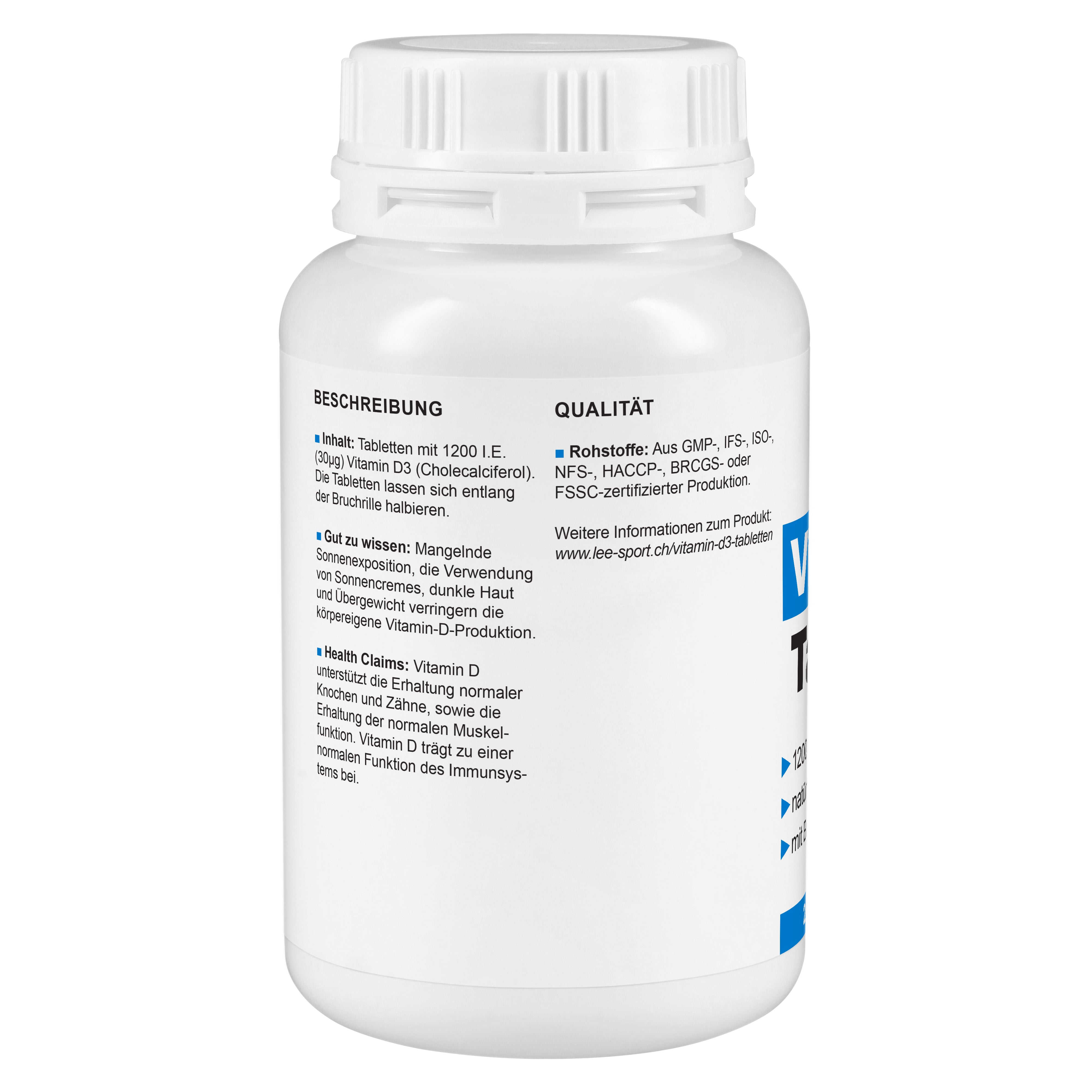 Vitamin D3 Tabletten, Beschreibung