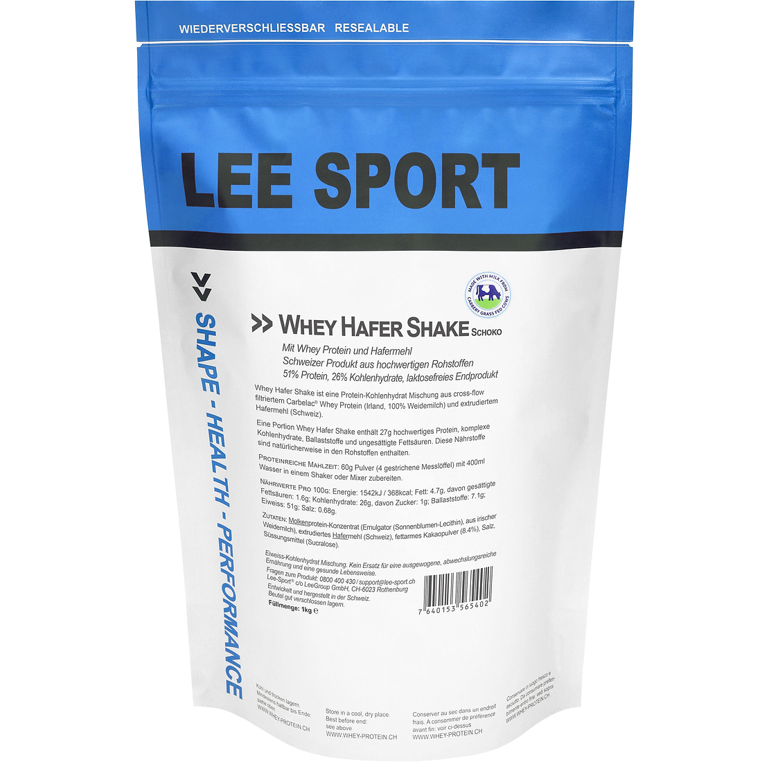 Whey Hafer Shake - Mahlzeitersatz günstig kaufen | Lee-Sport®