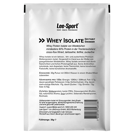 Whey Isolate Erythrit Erdbeer Probe