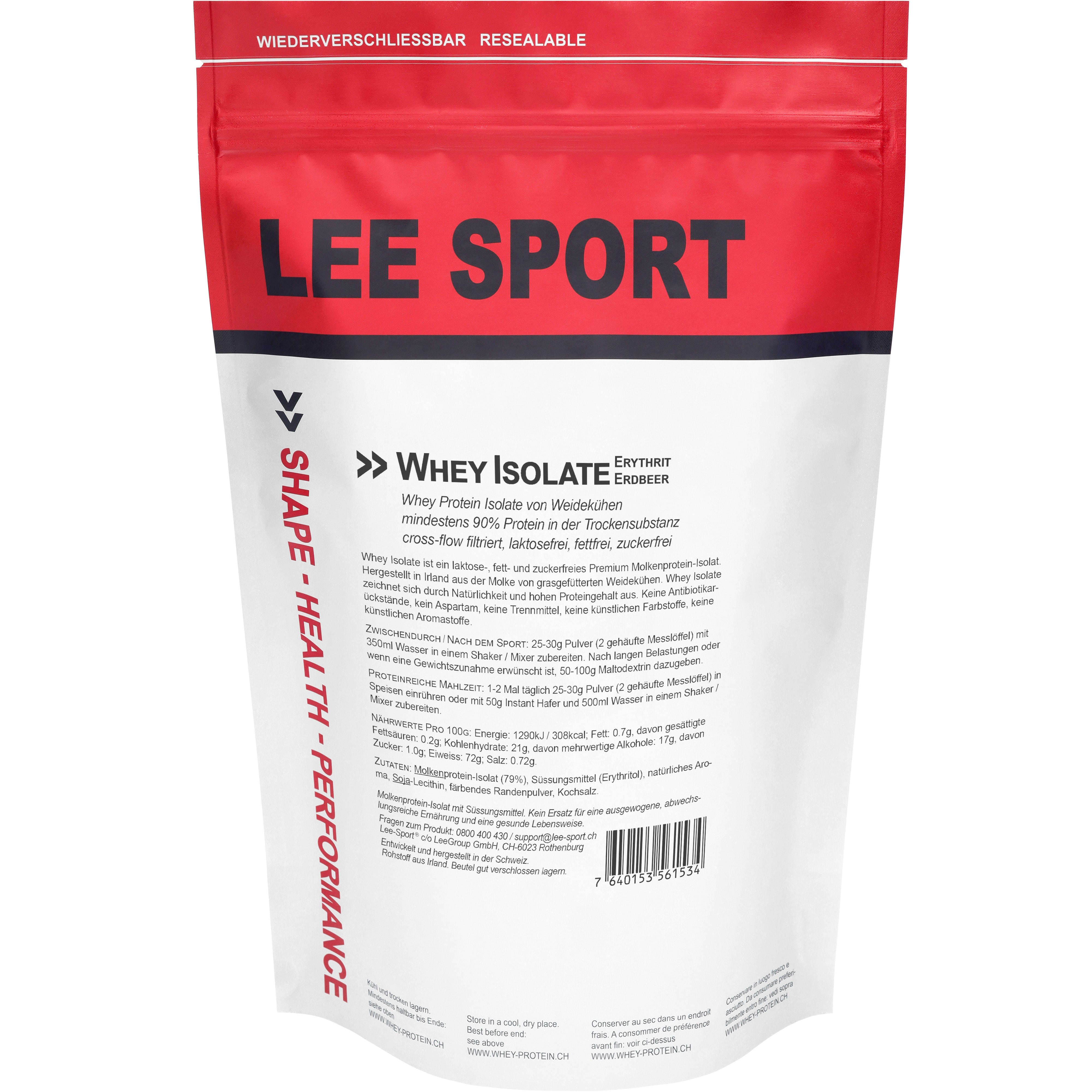 Whey Isolate Erythrit Erdbeer