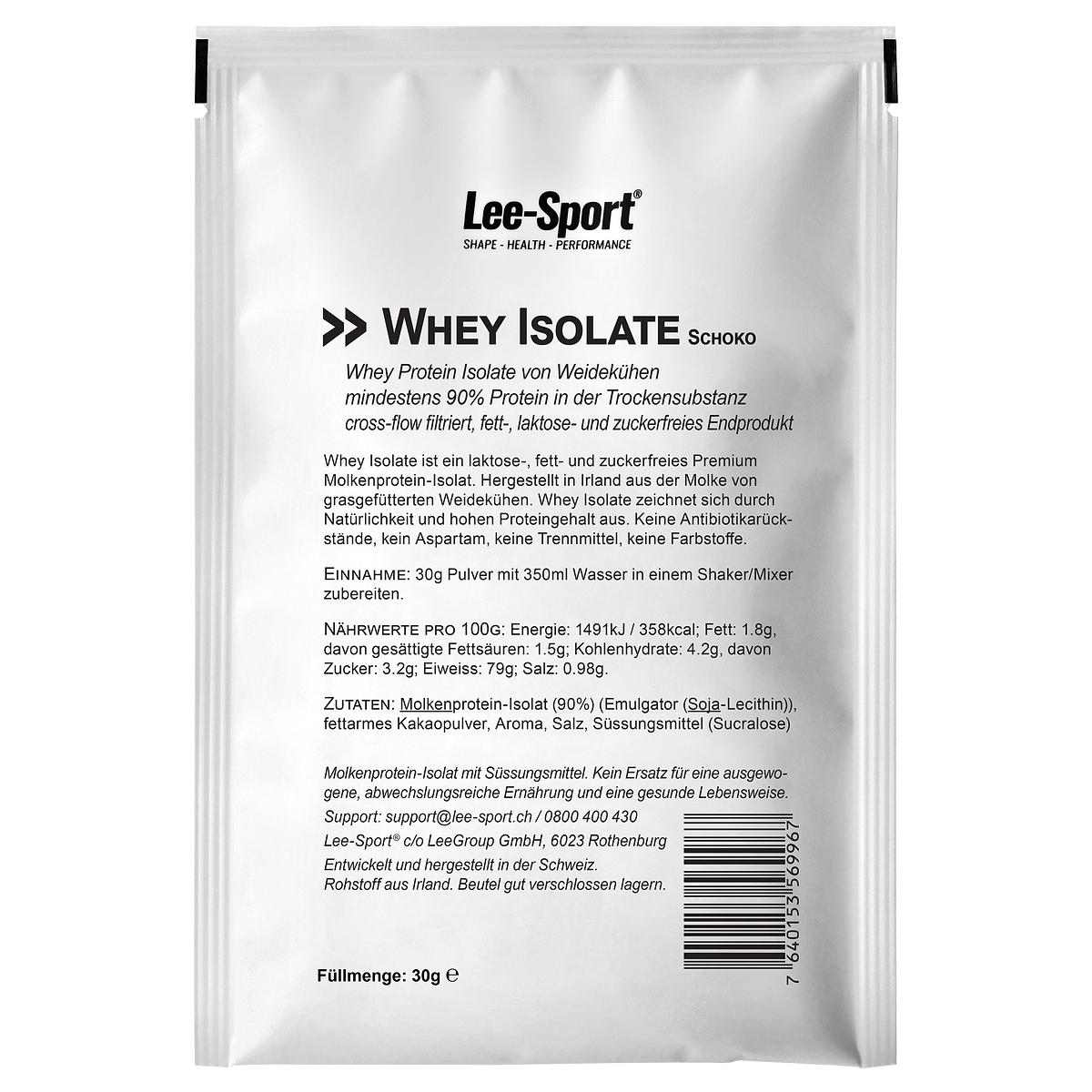 Whey Isolate Schoko Probe