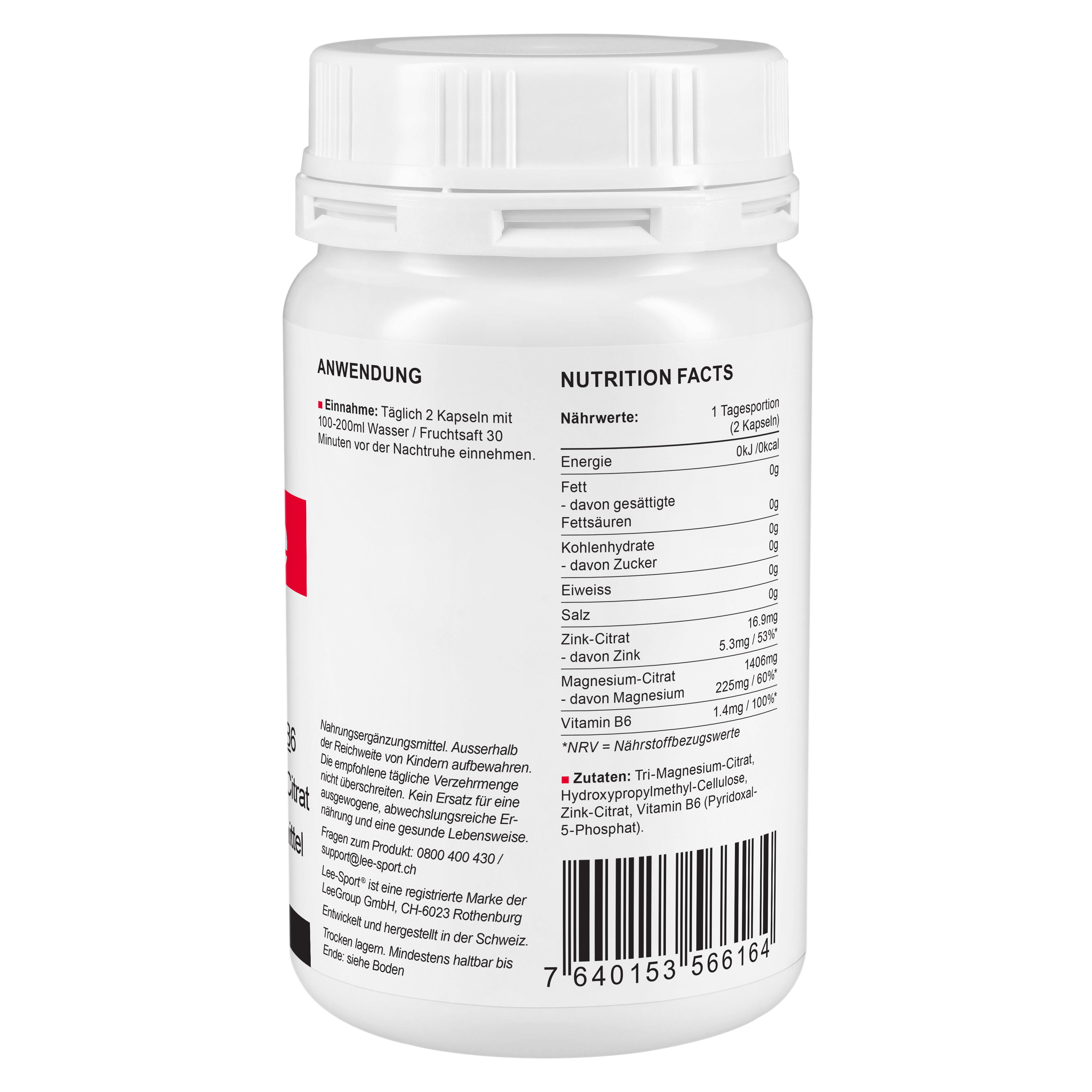 ZMA Forte Kapseln, Nutrition Facts