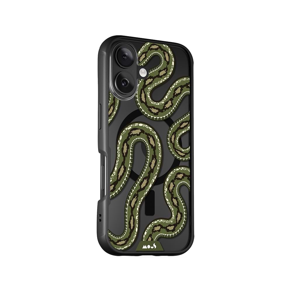 Green Tree Python Protective Phone Case - Serpent MagSafe