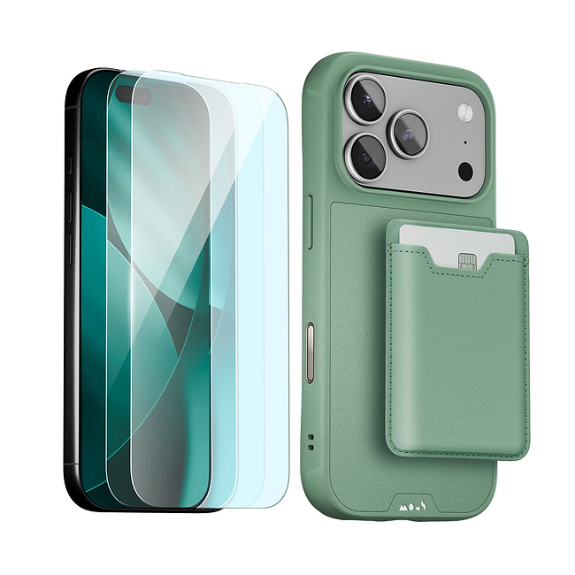 Sage Schutzhülle, Displayschutz und Card Wallet - Apple Starter Kit