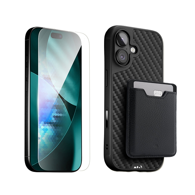 Aramidfaser Schutzhülle, Displayschutz und Card Wallet - Apple Starter Kit