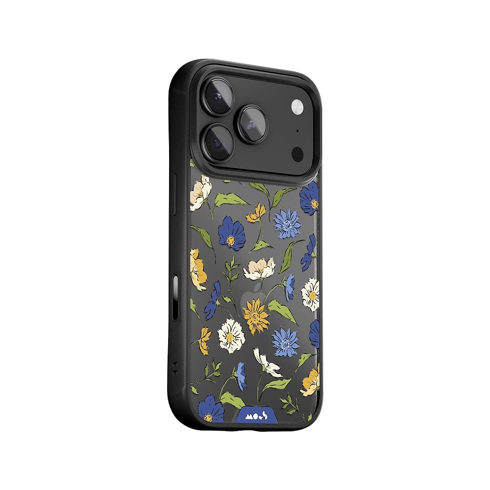 iPhoneケース　両面スタッズ　フラワー×クロス Mous | Cosmos Orange Protective Phone Case - Flowers
