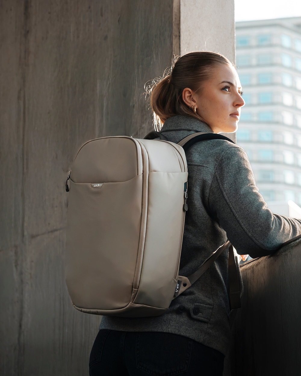 Stone Protective Zip Backpack - Day