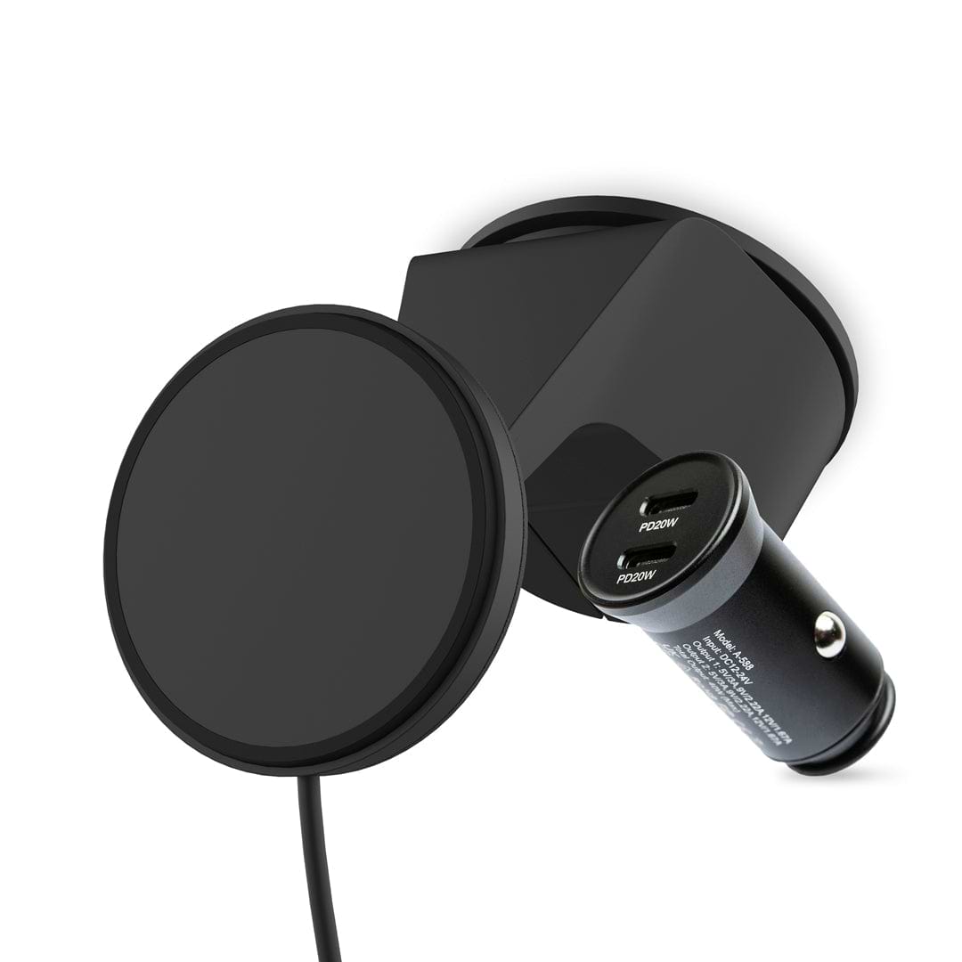 Wireless Charging Suction Mount Car Adaptor