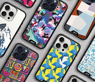 Street art design phone cases abstract illustration and typography