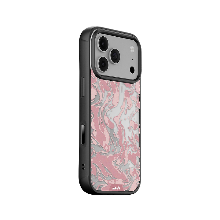 Dusky Pink Protective Phone Case - Marbled