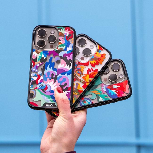 Magsafe-compatible phone cases showcasing beautiful Ukrainian designs by Victoria Radochyna for War Child | iPhone 15 Pro Max,iPhone 15 Pro,iPhone 14 Pro Max,iPhone 14 Pro,iPhone 15 Plus,iPhone 15,iPhone 14 Plus,iPhone 14
