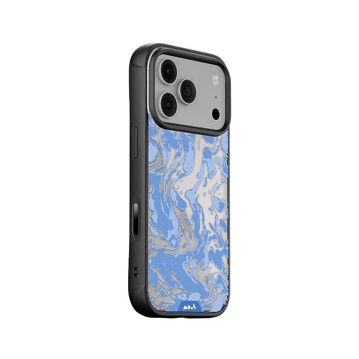 Sky Blue Protective Phone Case - Marbled