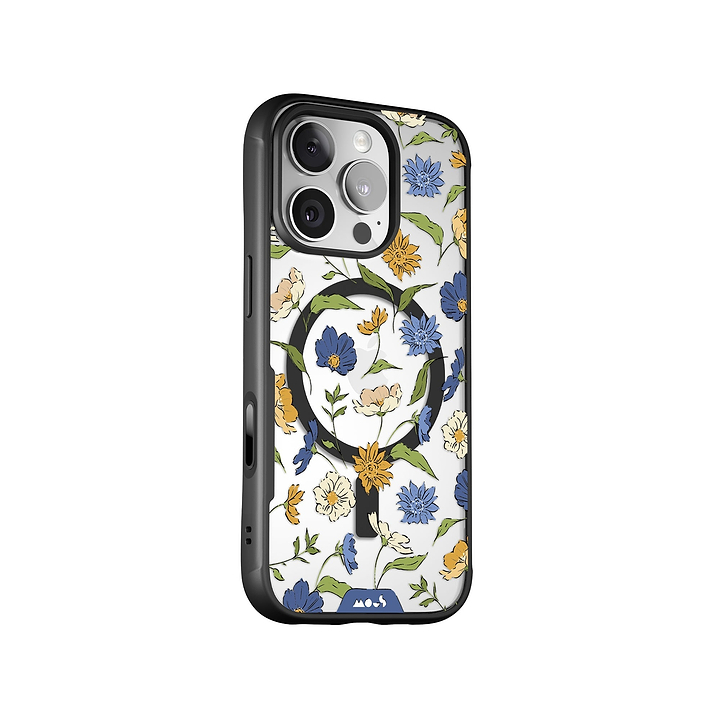 Floral Blue Protective Phone Case - Flowers MagSafe