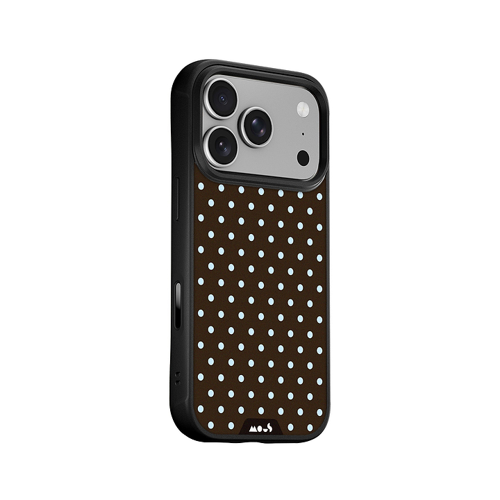 Mocha Protective Phone Case - Polka Dots
