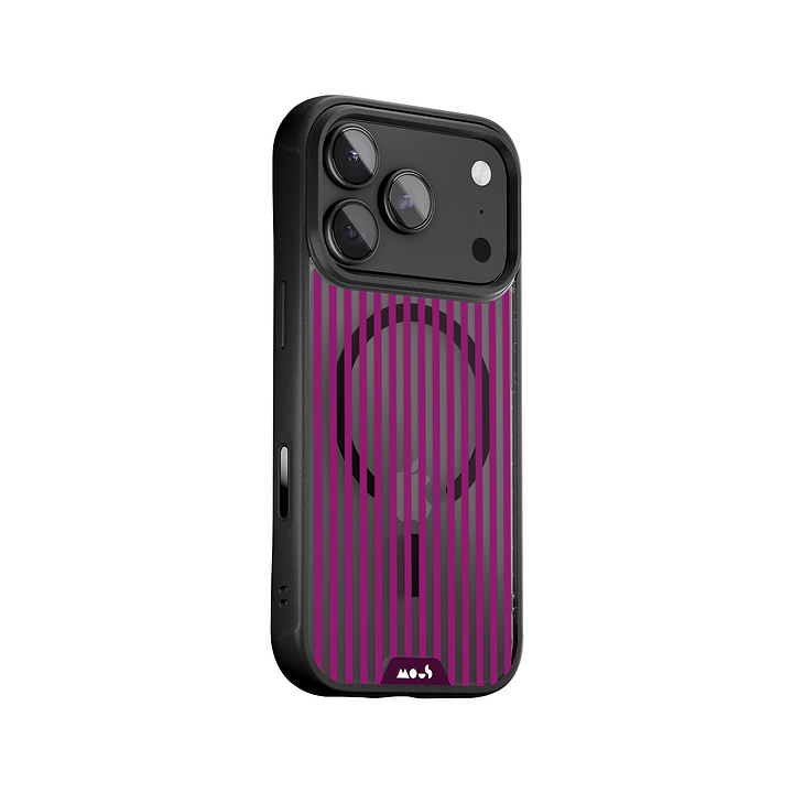 Mulberry Protective Phone Case - Pinstripe MagSafe