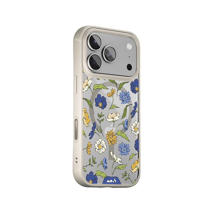 Floral Blue Protective Phone Case - Flowers MagSafe