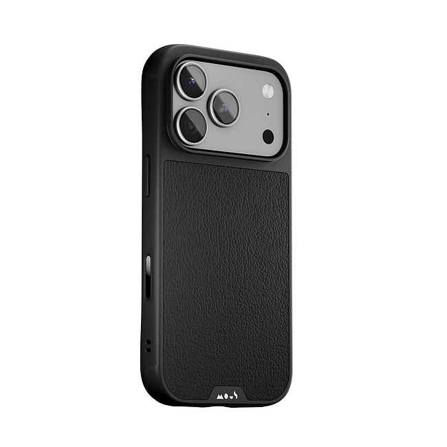 Mous MagSafe Compatible Black Leather Phone Case Mous MagSafe Compatible Black Leather Phone Case