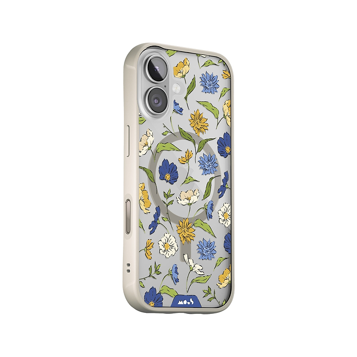 Floral Blue Protective Phone Case - Flowers MagSafe