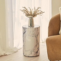 Atella - Arabescato Round Premium Solid Marble Side Table