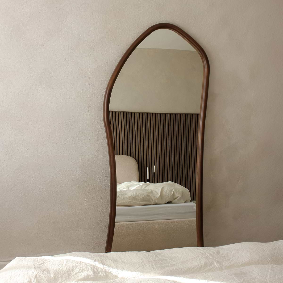 Aaliyah - Full Length Dark Wood Irregular Mirror 180cm x 80cm