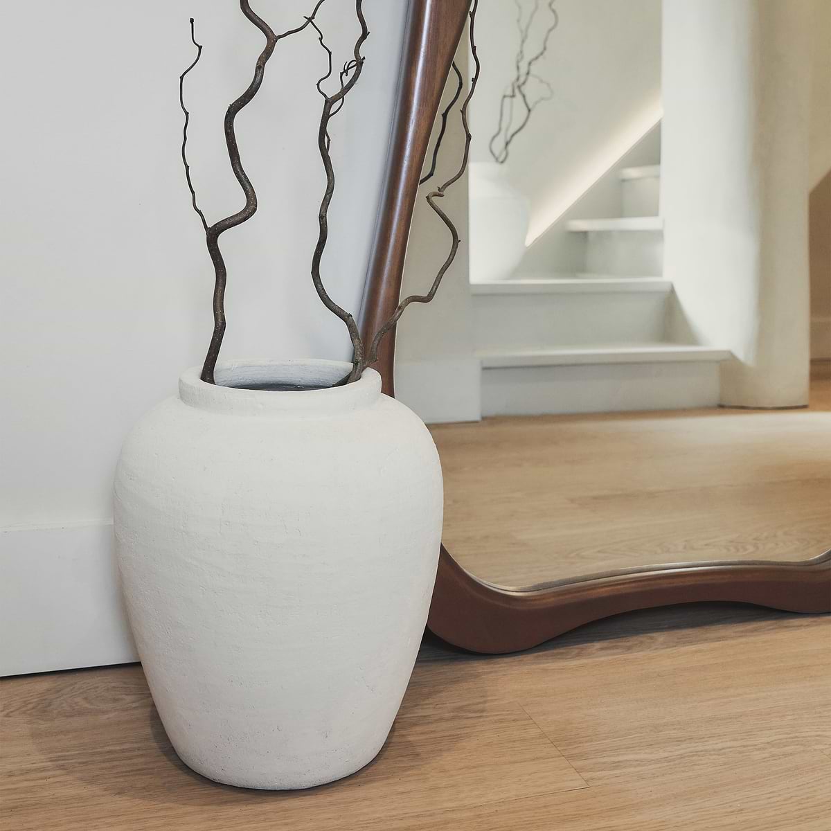 Arcurva - Large Full Length Dark Wood Irregular Mirror 170cm x 85cm