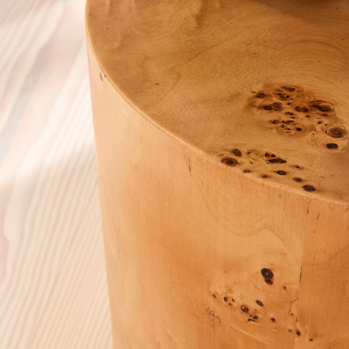 Arbour - Natural Burl Wood Premium Round Side Table